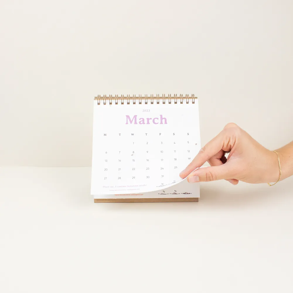 calendario plantable de mesa