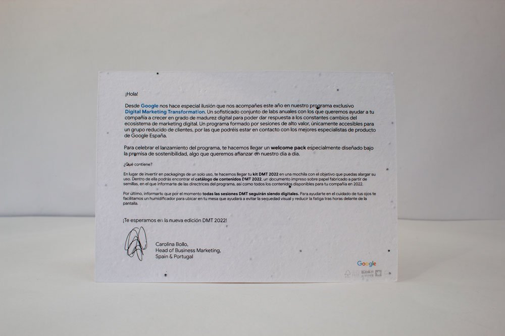 Tarjeta plantable L'Occitane Francia