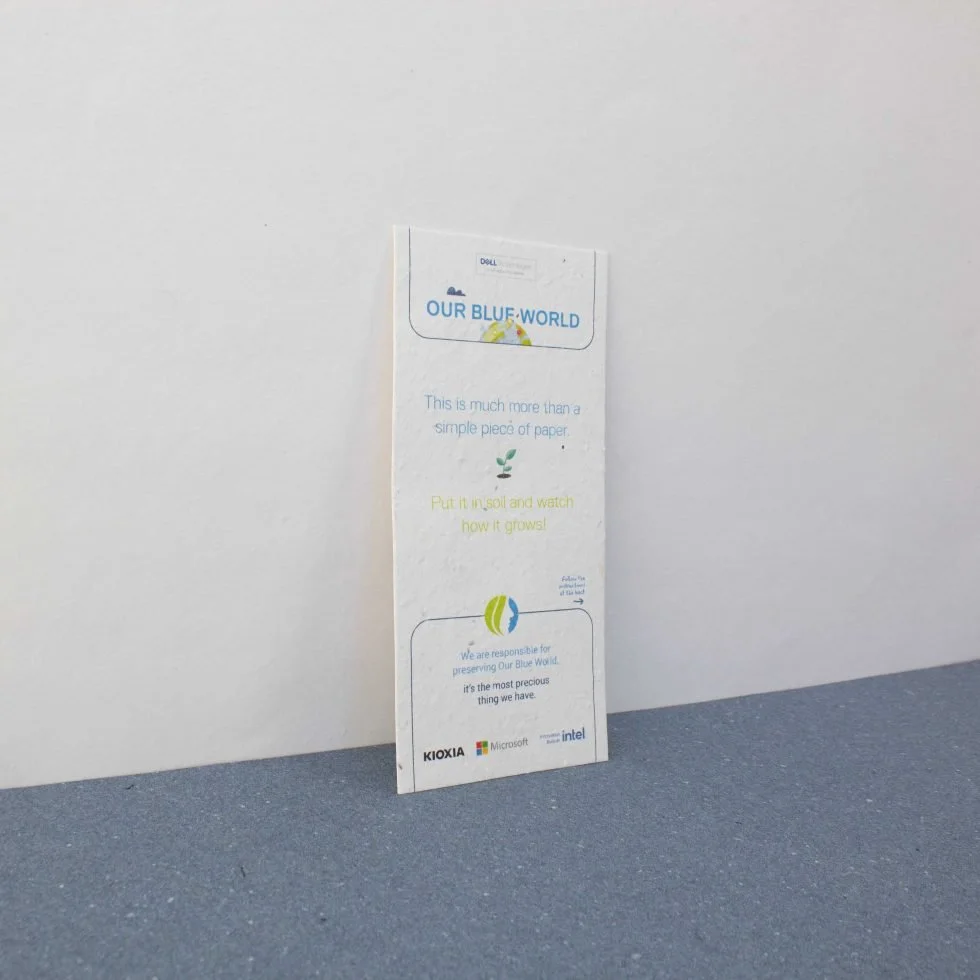 Postal A6 papel semillas para marca de ropa