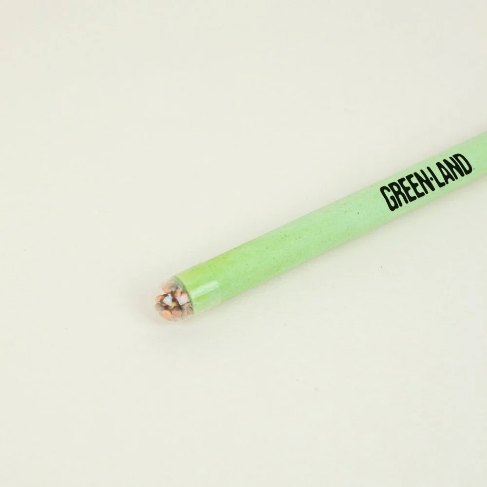 lapiz-verde-serigrafia lápiz plantable rúcula