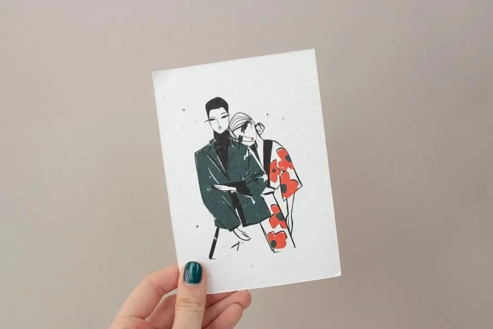 Postales A6 de papel con semillas Les Récupérables