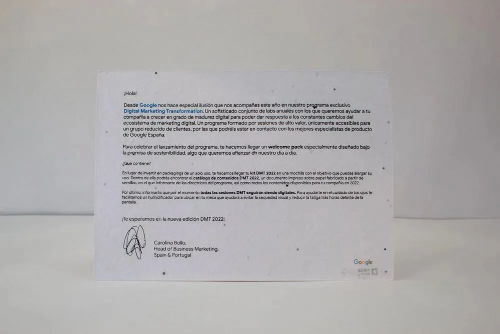 Google flyer plantable informativo A5