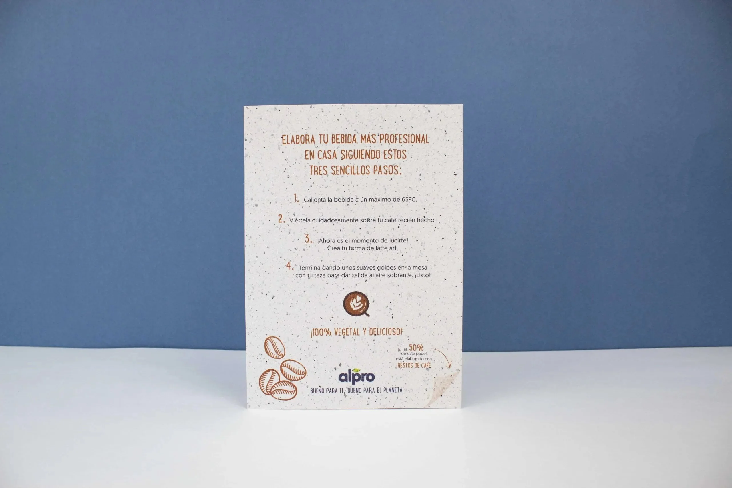 Tarjetas ecológicas Alpro.