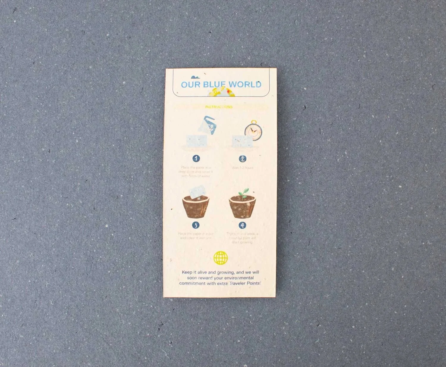 Dell tarjeta reciclada y plantable