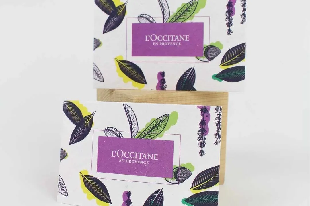 Tarjeta plantable L'Occitane Francia