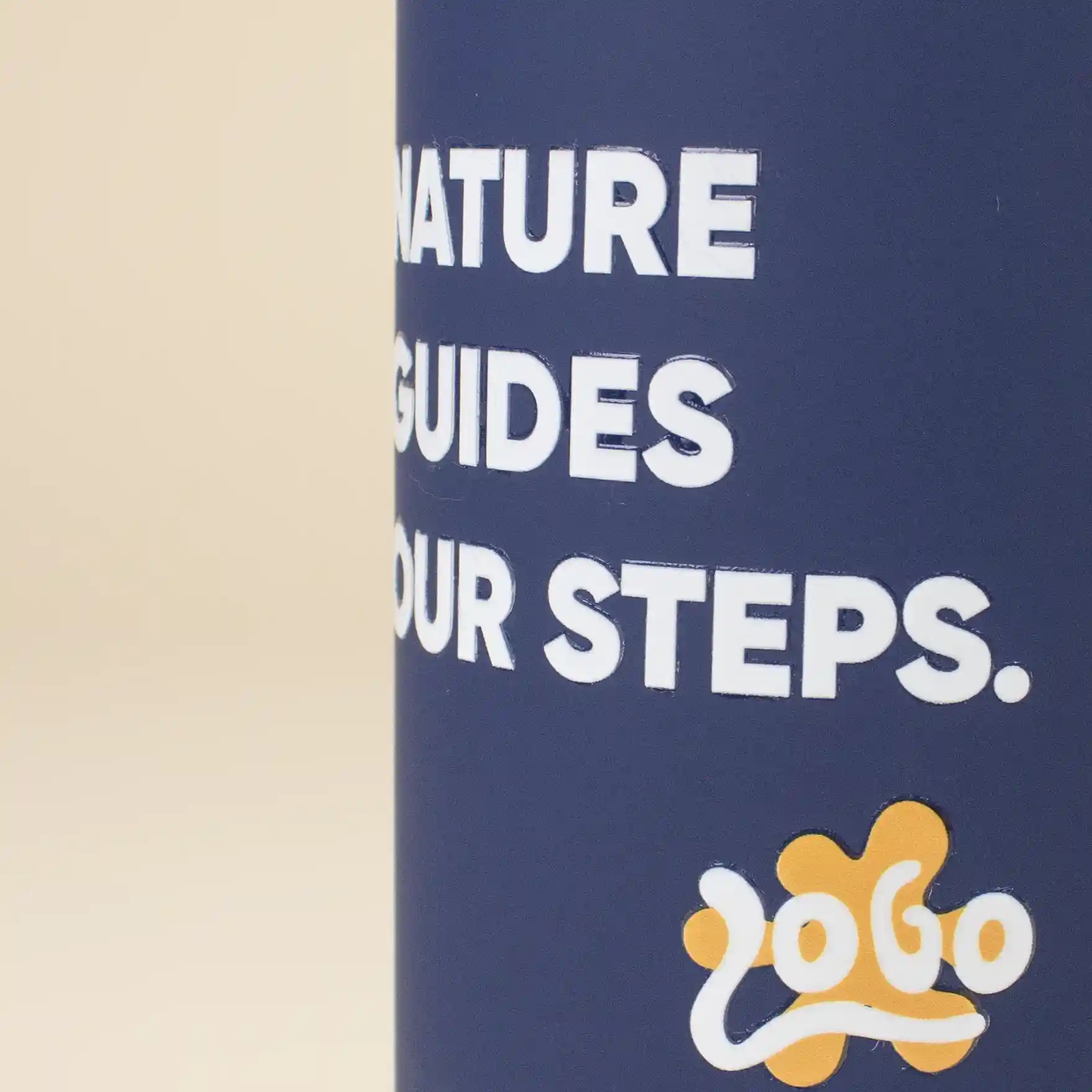 Botella de acero inoxidable 750ml color azul detalle logo