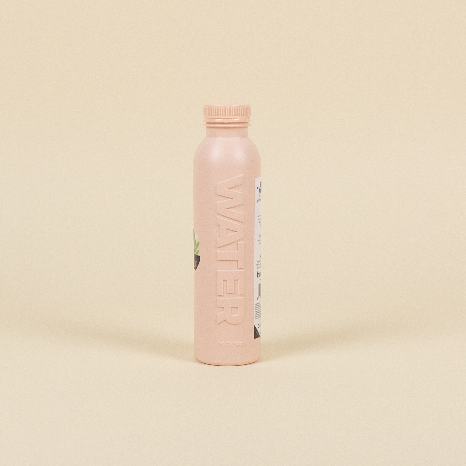 Botellas de caña de azucar rosa logo watter