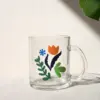 Taza de cristal personalizada con logo de colores