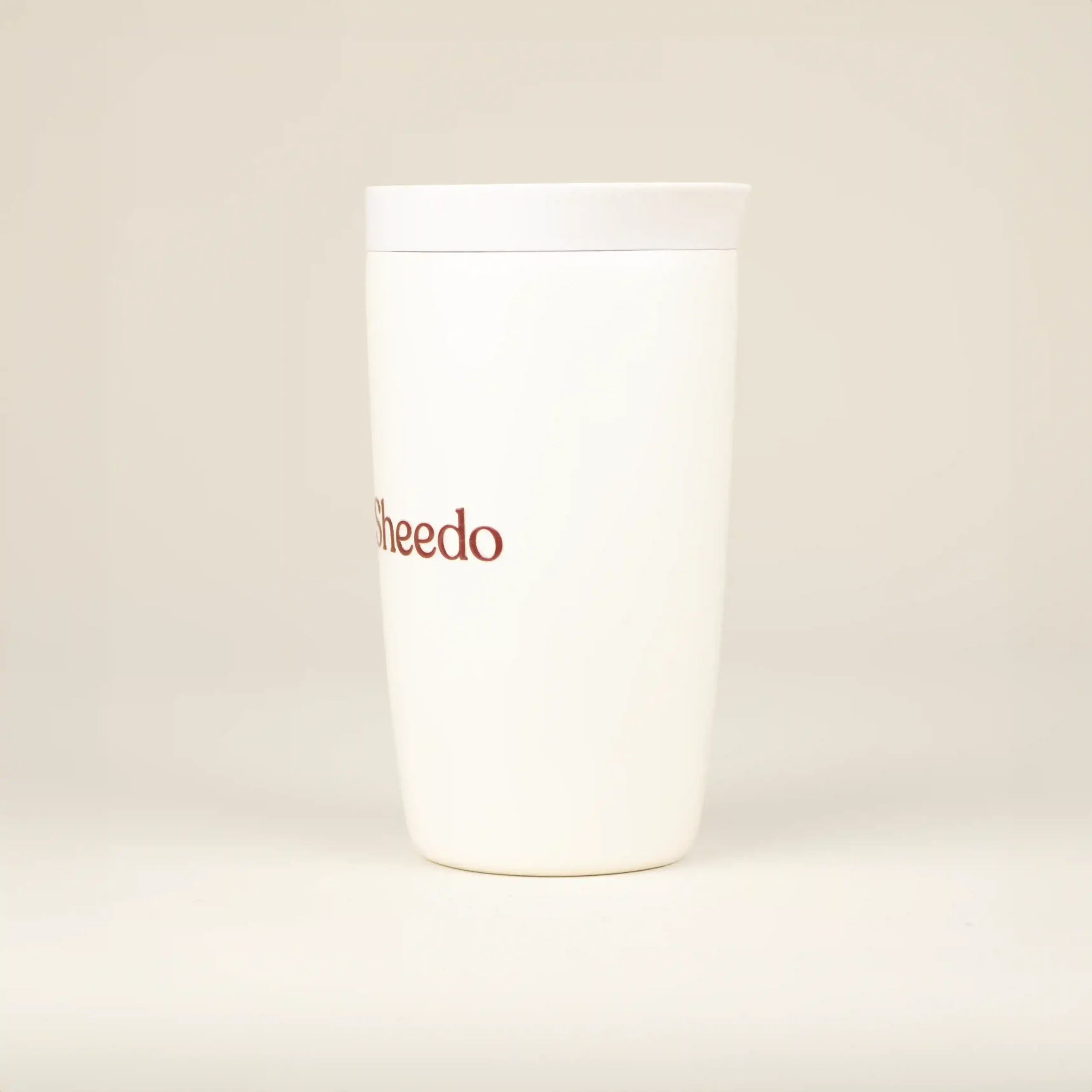 Taza termo personalizada VELVET taza termo personalizada con logo lateral fondo beige