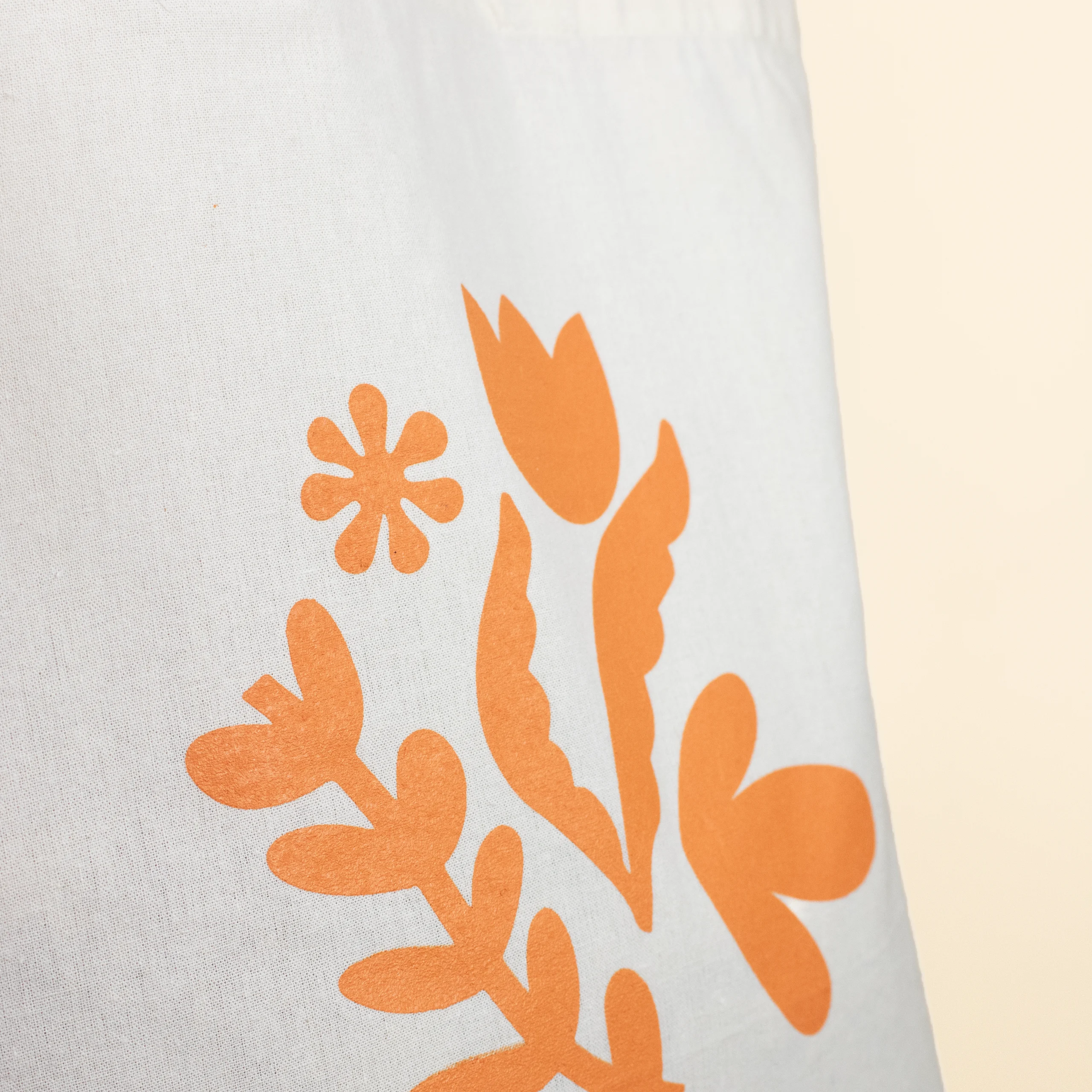 Bolsa de algodón para personalizar NATA 140 Detalle Bolsa de algodón personalizada con logo naranja