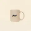 Taza beige para personalizar con logo a todo color