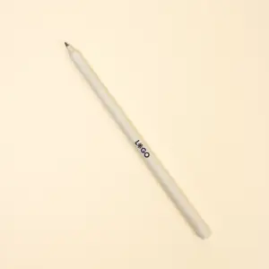 Lápiz de papel reciclado personalizado con palabra logo fondo beige