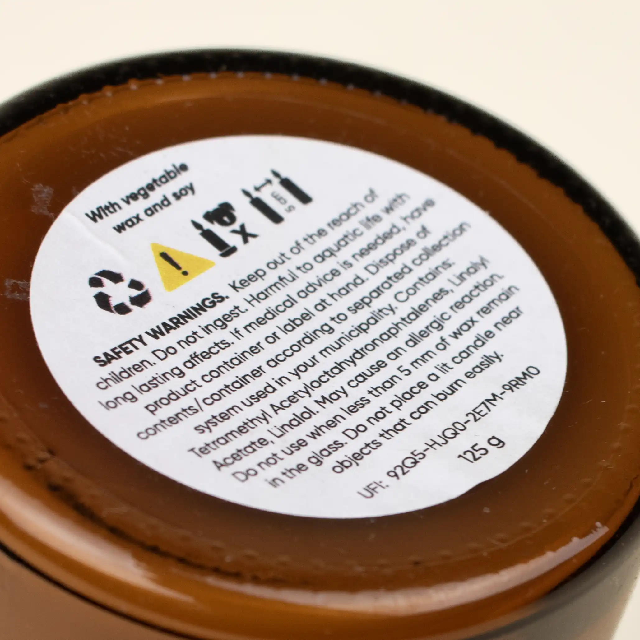 Vela ecológica personalizable CANDI Pegatina Vela ecológica personalizable pegatina base información legal