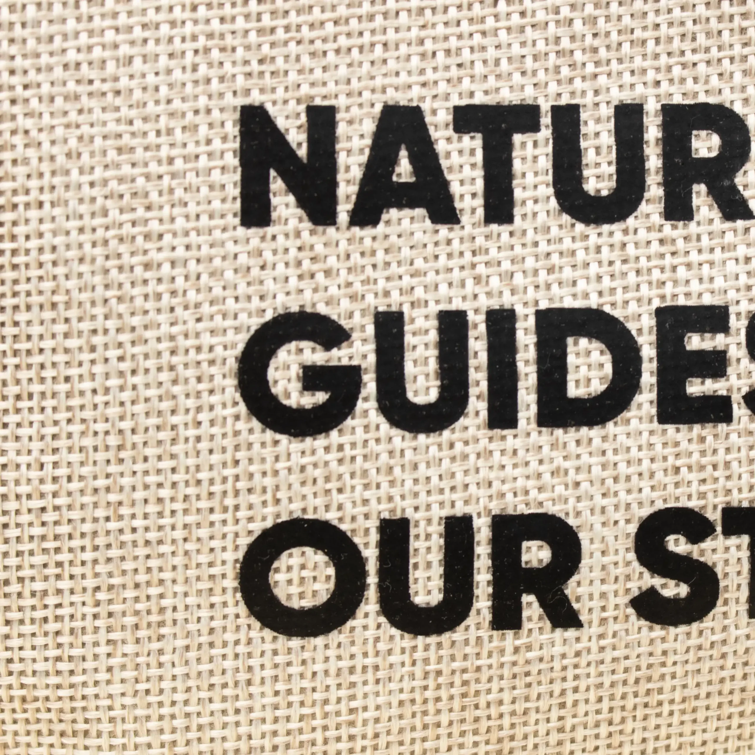 Neceser algodón ecológico COTTO Beige Detalle Neceser algodón personalizado con texto negro