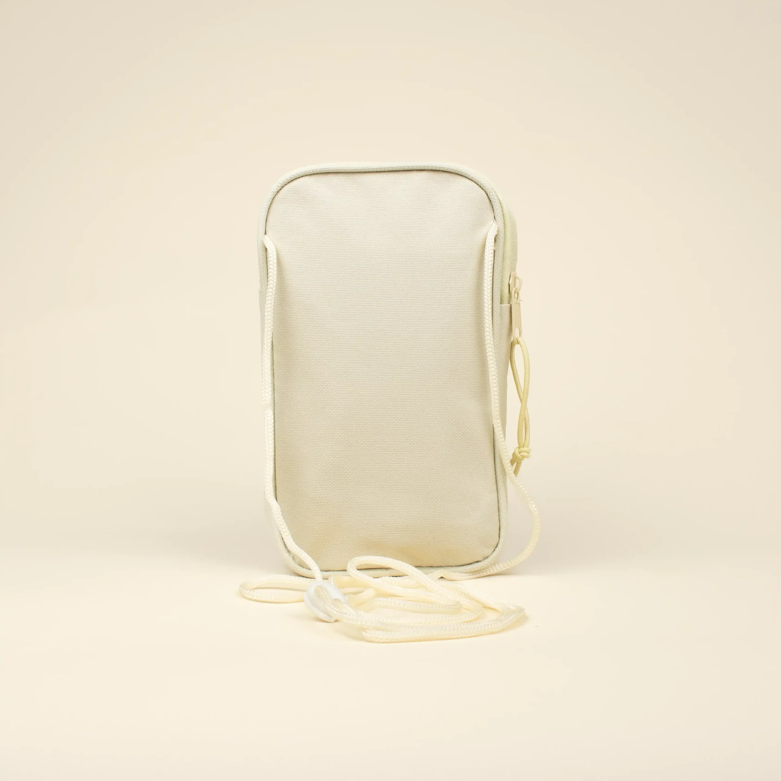 Riñonera portamóvil POKE Beige Detrás Riñonera portamóvil personalizada beige trasera