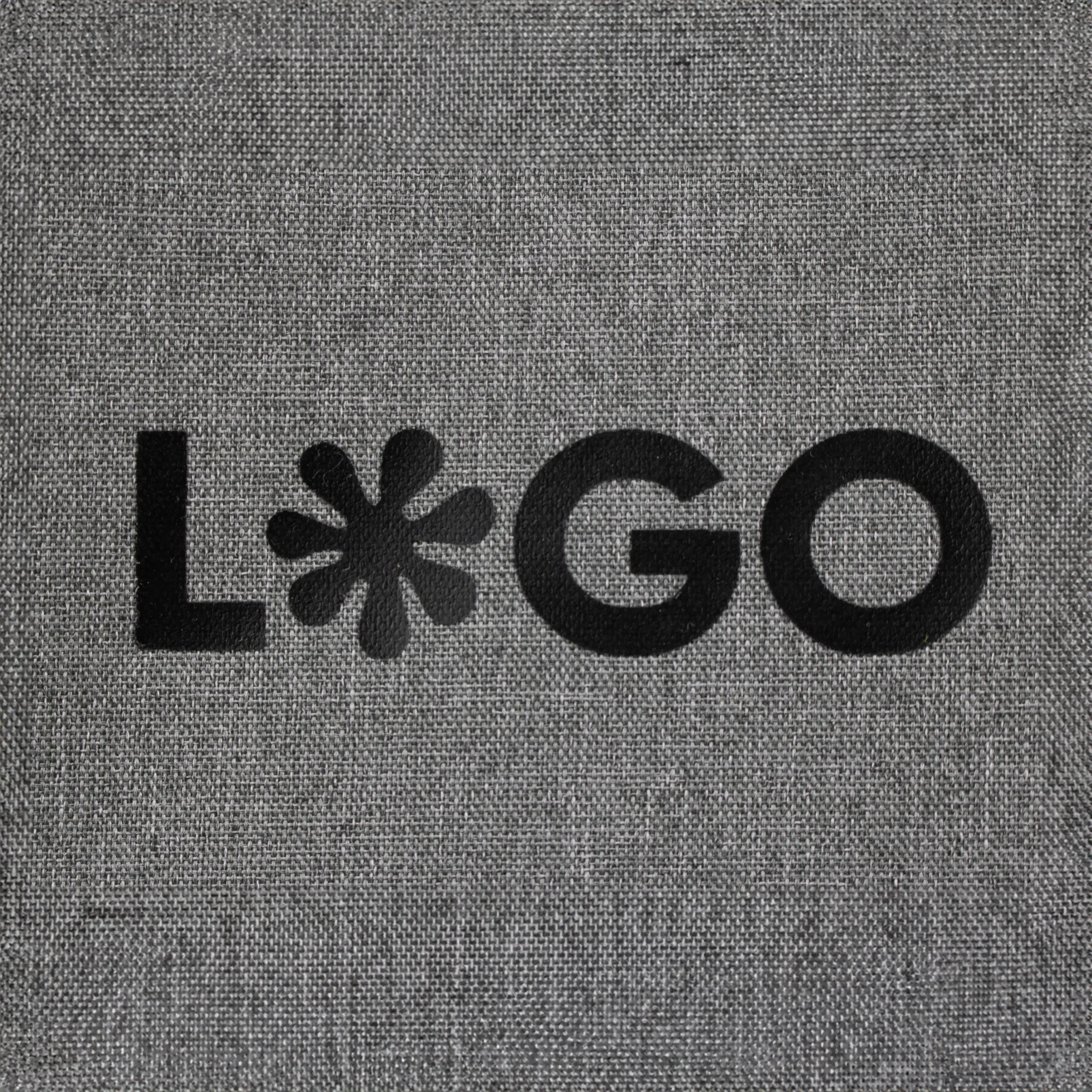 Mochila de empresa DUPPIA Gris Serigrafía Mochila de empresa personalizada gris con logo negro