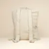 Mochila de algodón personalizada beige trasera fondo beige