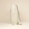 Mochila de algodón personalizada beige lateral fondo beige