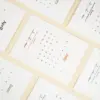 Hojas interiores de un calendario de semillas personalizado