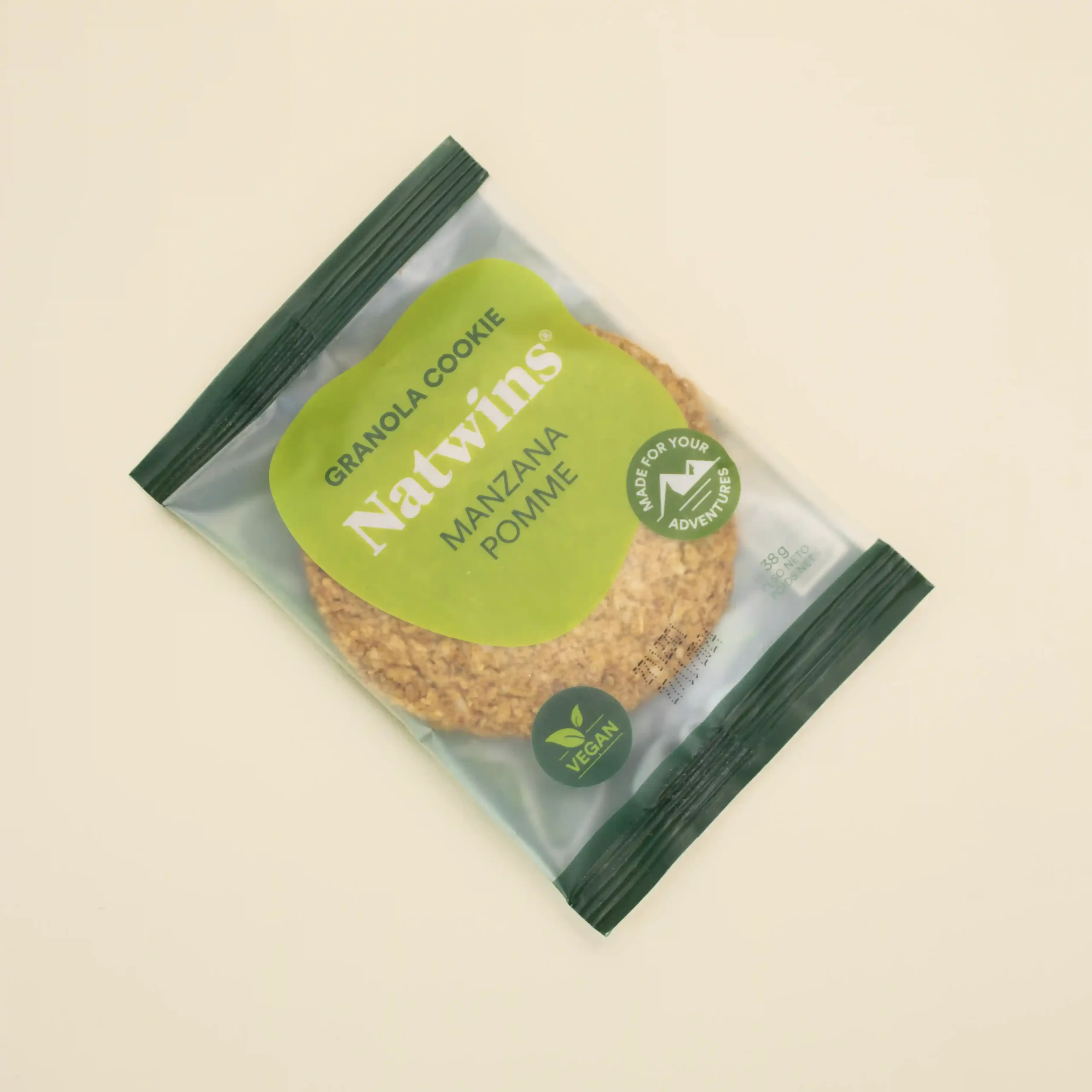 Galleta de granola de manzana de la marca Natwins