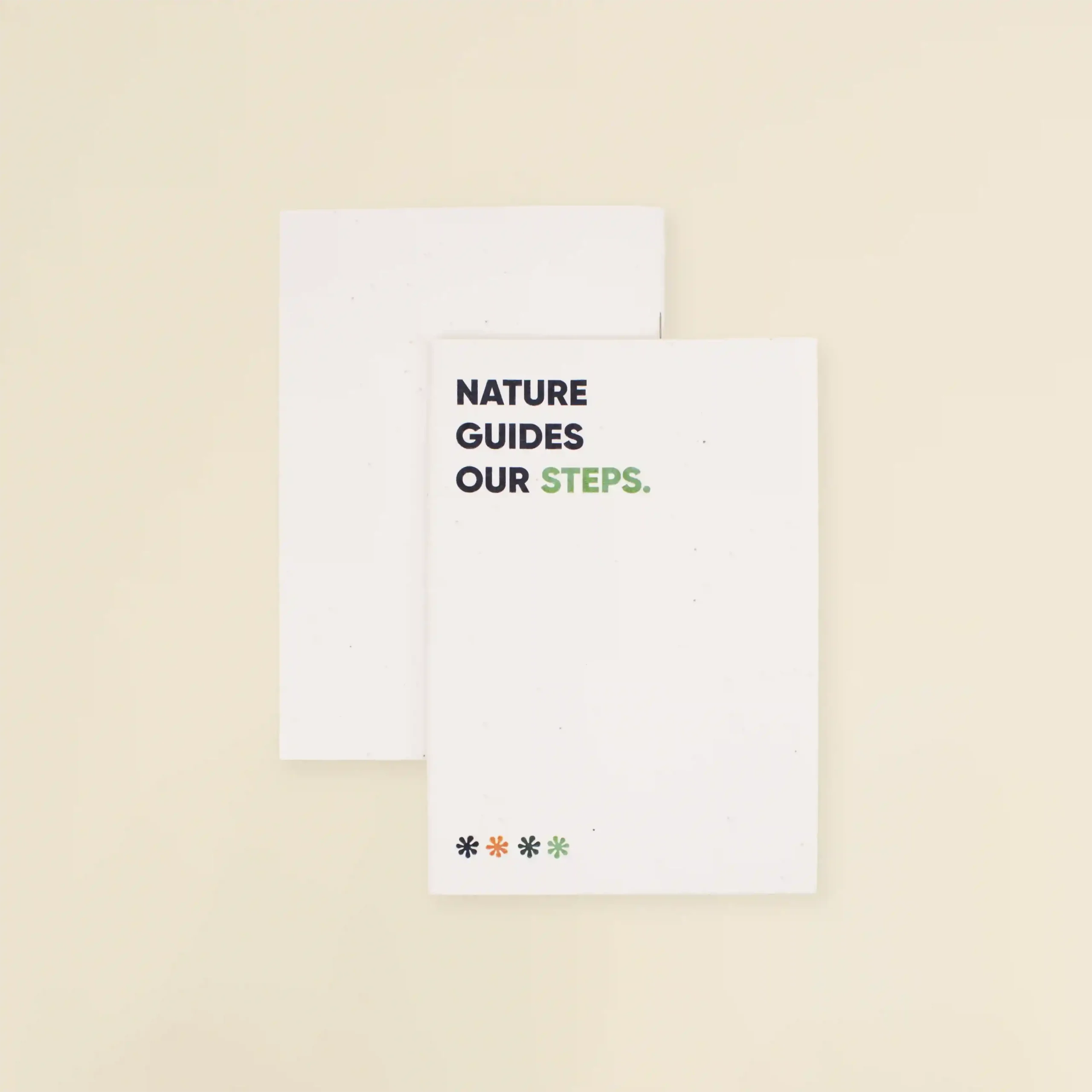 Cuaderno plantable blanco personalizado, delantera y trasera