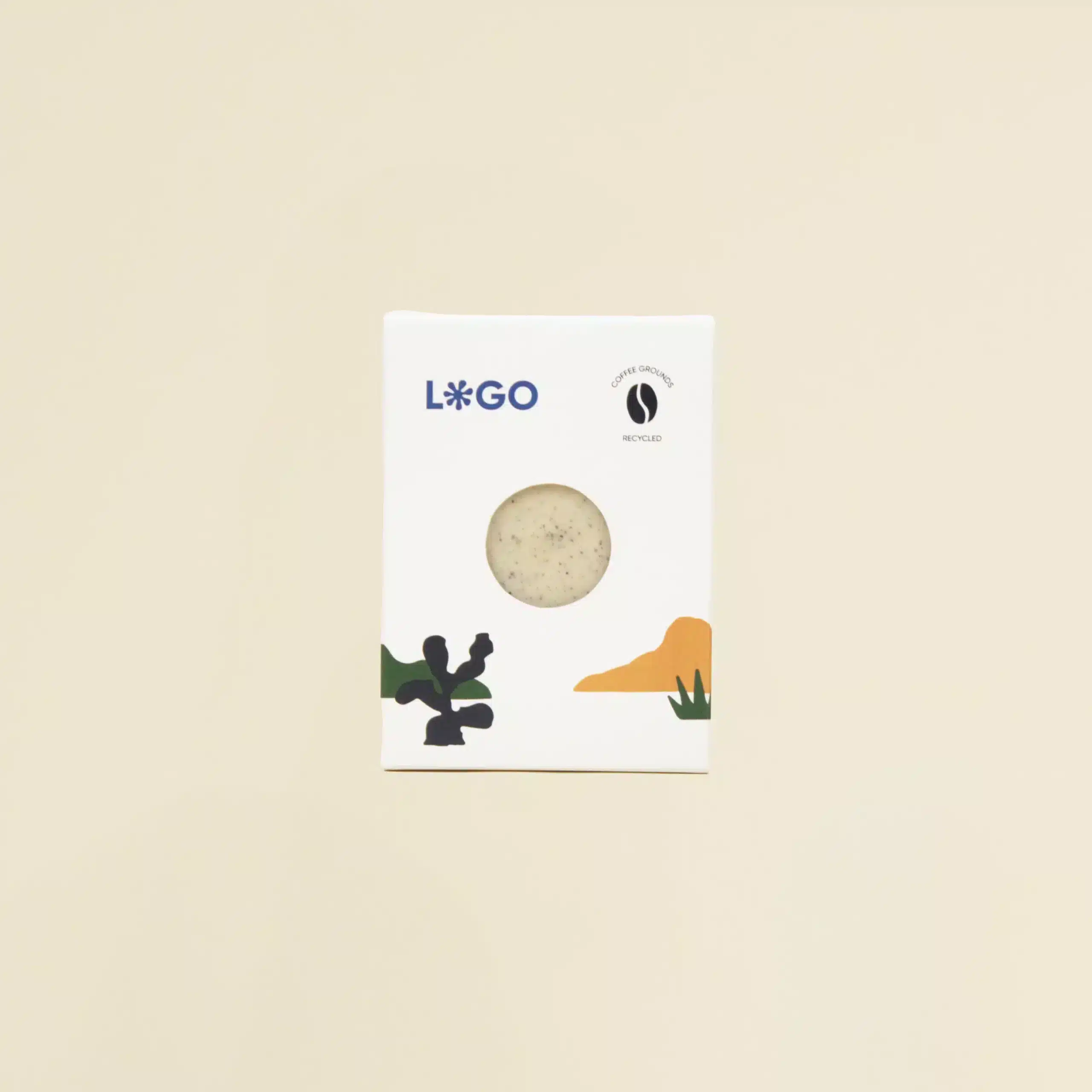 Jabón artesanal dentro una caja blanca personalizada