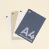 Tarjeta papel ecológico A4 Cuatro tarjetas A4 impresas en papel ecológico