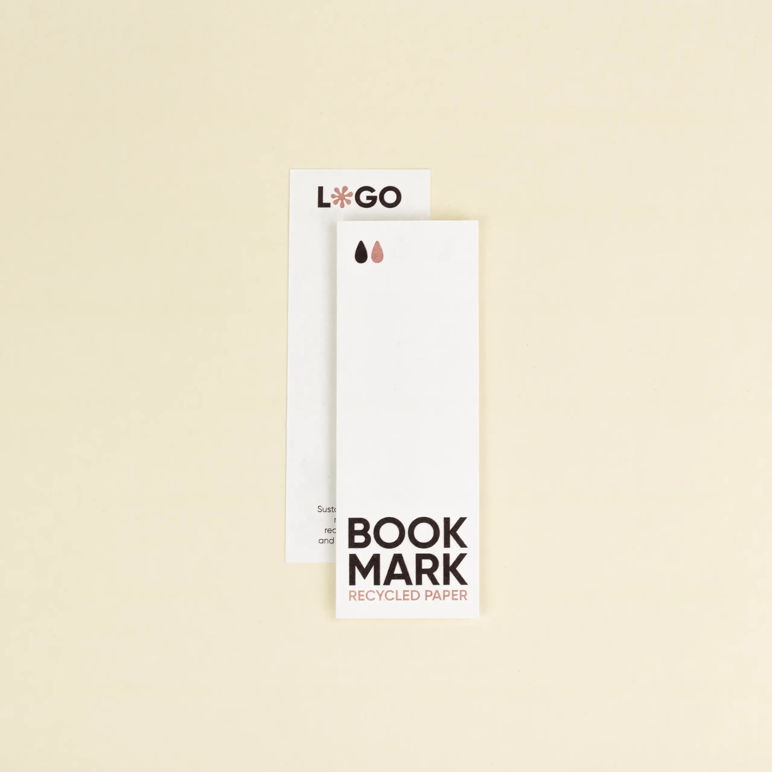 Marcapáginas papel ecológico Cotton Dos marcapáginas de papel ecológico de algodón