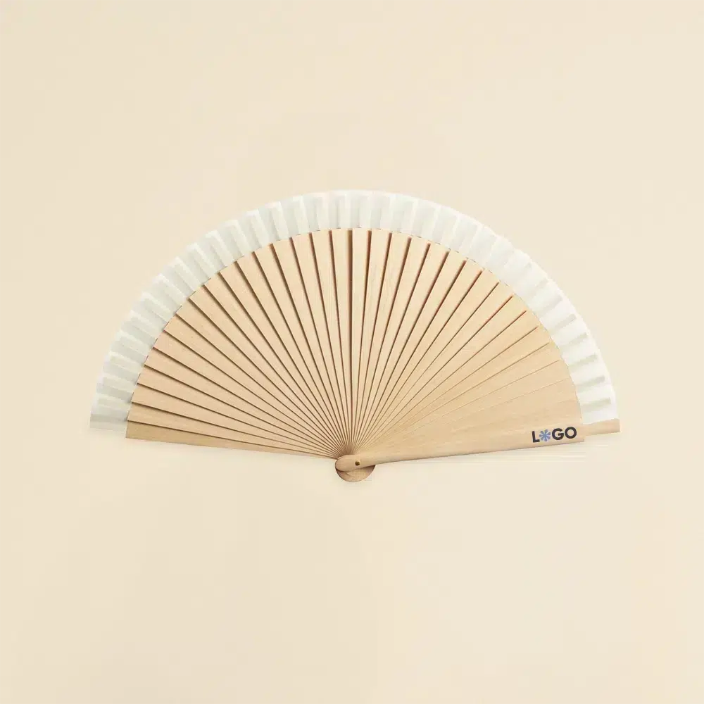 Abanico de madera personalizado FANI Abanico de madera y algodón abierto