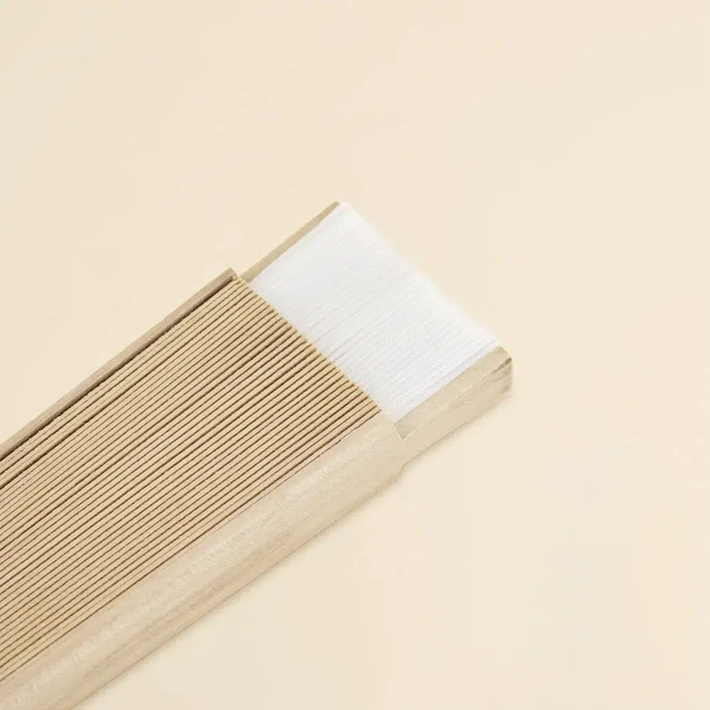 Abanico de madera personalizado FANI Abanico de madera y algodón cerrado