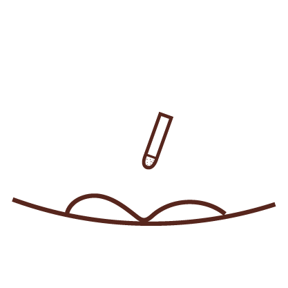 Icono instrucciones de plantado bolígrafo con semillas