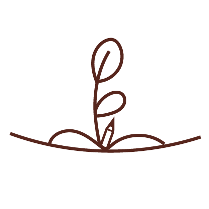 Icono instrucciones de plantado lápiz con semillas