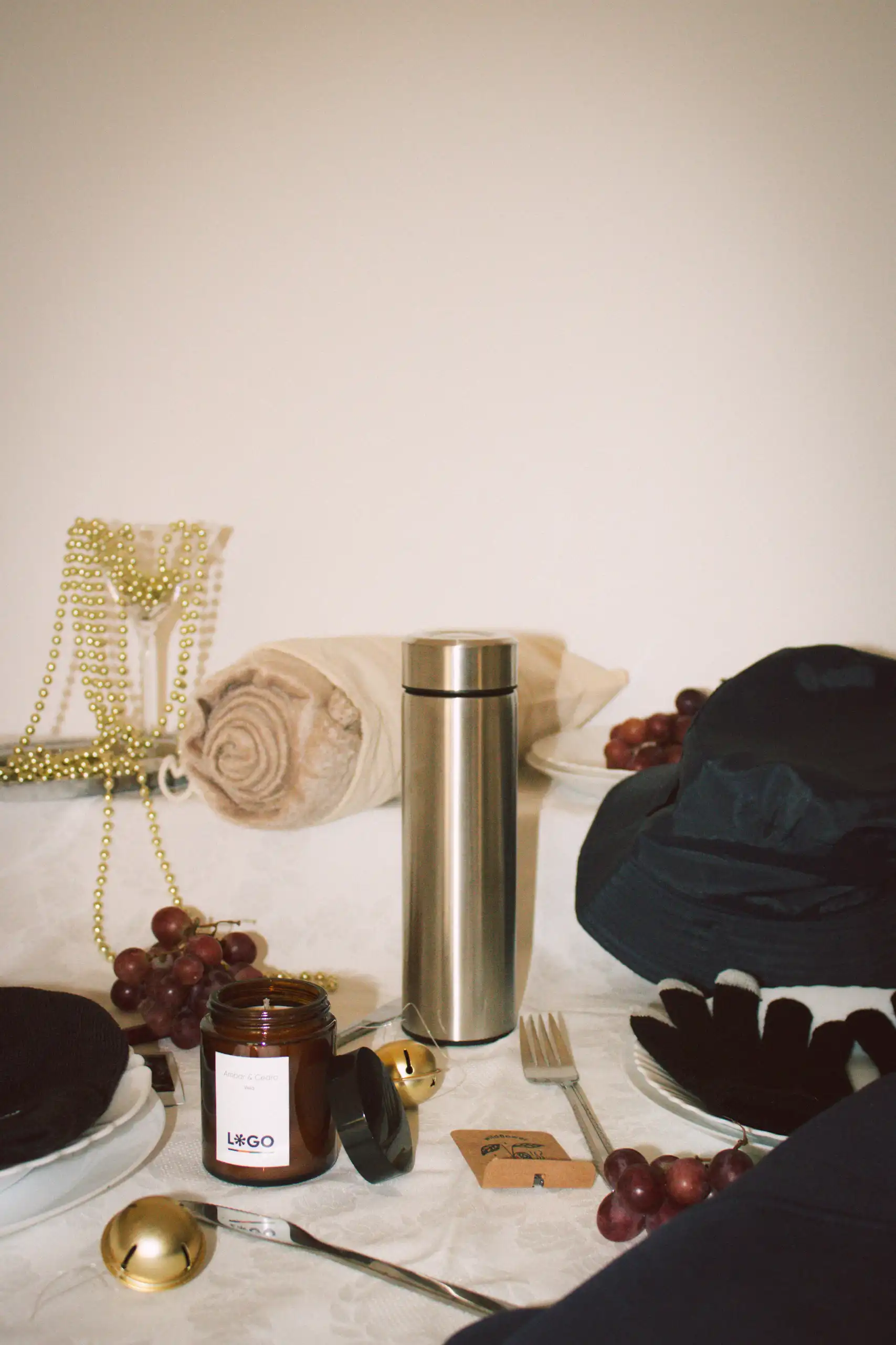 Bodegón de productos de navidad