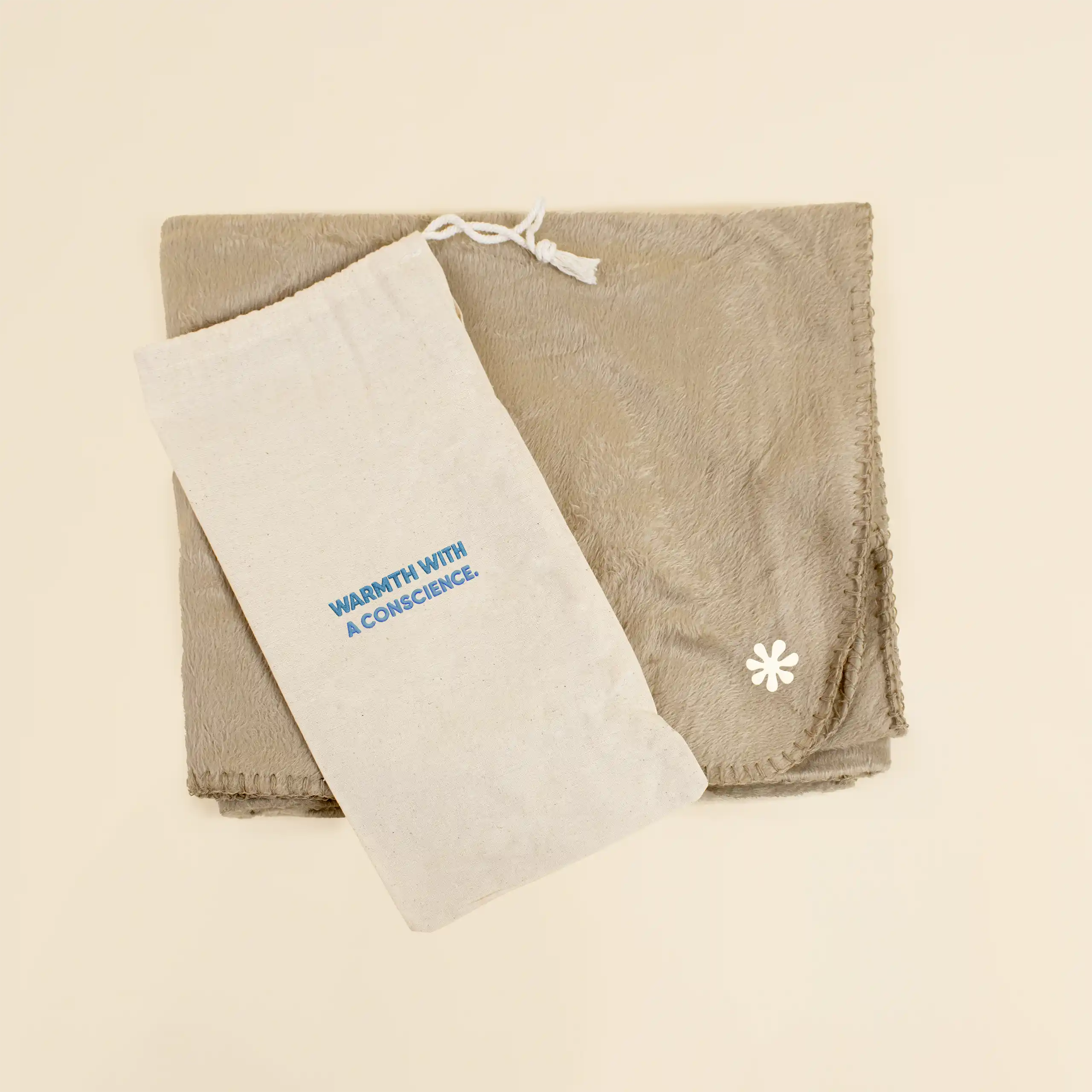 Manta ecológica personalizada con funda de algodón