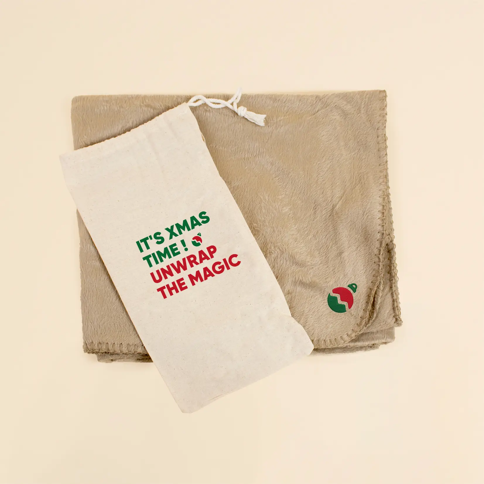 Manta ecológica personalizada con funda de algodón